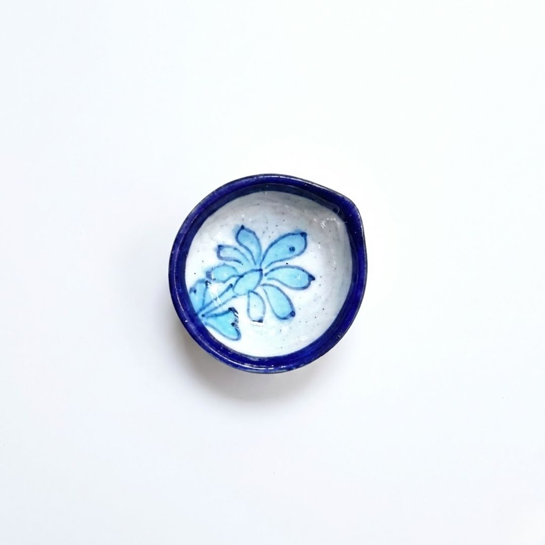 Blue Pottery Diya